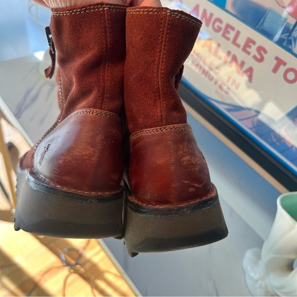 FLY London Mong Suede Zip up Ankle Boots - Picture 6 of 14